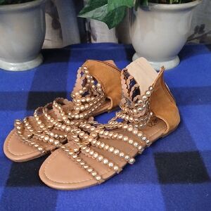 Rue21 Tan Beaded Sandals